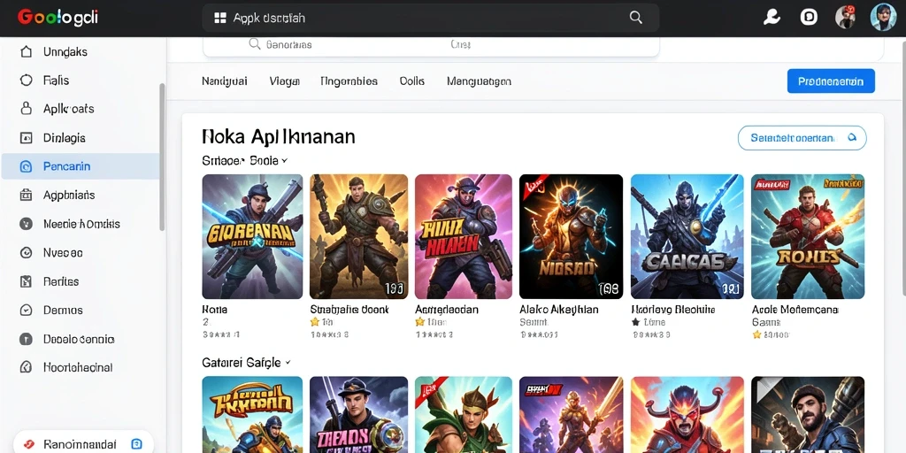 Tampilan antarmuka permainan yang menarik dan intuitif.